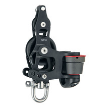 Harken 45mm Single Aluminum Element Fiddle Block w/Swivel, Becket  150 Cam Cleat - $112.25