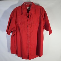 Mens Ely Cattleman Short Sleeve Pearl Snap Western Shirt Size XXl /8.5 - £16.86 GBP