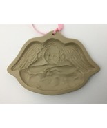 Vtg 1992 Christmas Angel Cookie Mold Cherub Face Brown Bag Baking Crafts... - $14.80