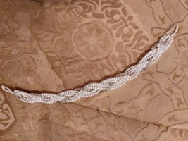 Vintage Gorgeous Bridal Supplies Pearl Strands Braid W/ Silver Beads #15 - £11.32 GBP
