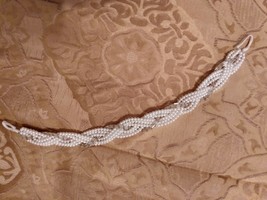 Vintage Gorgeous Bridal Supplies Pearl Strands Braid W/ Silver Beads #15 - £10.76 GBP