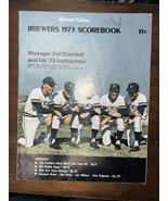 1973 Milwaukee Brewers vs Minnesota Twins Program Scorecard Autograph To... - £29.90 GBP