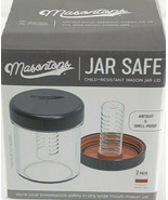 Masontops Jar Safe Child-Resistant Mason Jar Lid-1ea 2PK-For Wide Mouth ... - £7.69 GBP