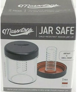 Masontops Jar Safe Child-Resistant Mason Jar Lid-1ea 2PK-For Wide Mouth ... - $9.78