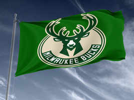 Flag 3x5 outdoor, Milwaukee Bucks Heat NBA ,Size -3x5Ft / 90x150cm,Garden flags - $29.80