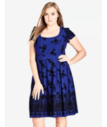 City Chic Womens Plus Pleated Printed, Size 18 - $909.09 MXN