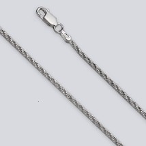 Rope Chain (Necklace, Anklet, Bracelet) - Sterling Silver - Made in Italy  [TM] - £14.85 GBP+