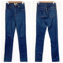 Acne Studios Womens 27/34 Needle Raw Reform Jeans Dark Wash Skinny Mid Rise - £38.20 GBP