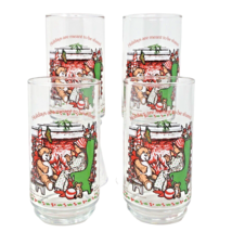 Christmas Holly Hobbie Limited Edtion Coke Tumblers Vtg American Greetings Set 4 - £13.33 GBP