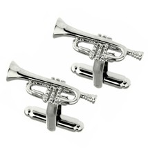 TRUMPET CUFFLINKS Musical Instrument NEW w GIFT BAG Jazz Orchestra March... - $224.31 MXN