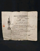 RARE 1814 COLONIAL MILITIA New Hampshire 11th Reg. Canterbury SIGNED Joh... - $2,131.70 MXN
