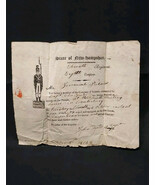 RARE 1814 COLONIAL MILITIA New Hampshire 11th Reg. Canterbury SIGNED Joh... - $152.62 CAD