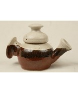 Small Chunky Teapot Studio Art Pottery Brown Earthtones Stoneware Signed... - £17.22 GBP