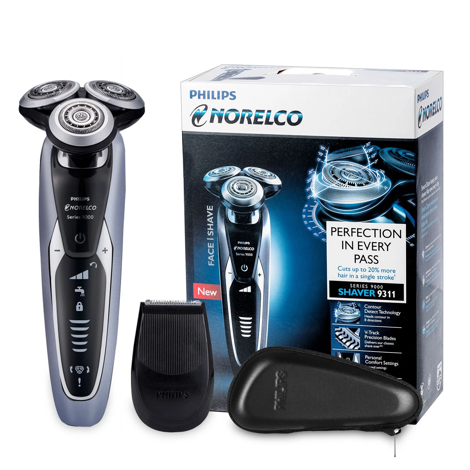 Philips Shaver series 9000 Wet and dry electric shaver S9311/84 Color Silver - $89.00