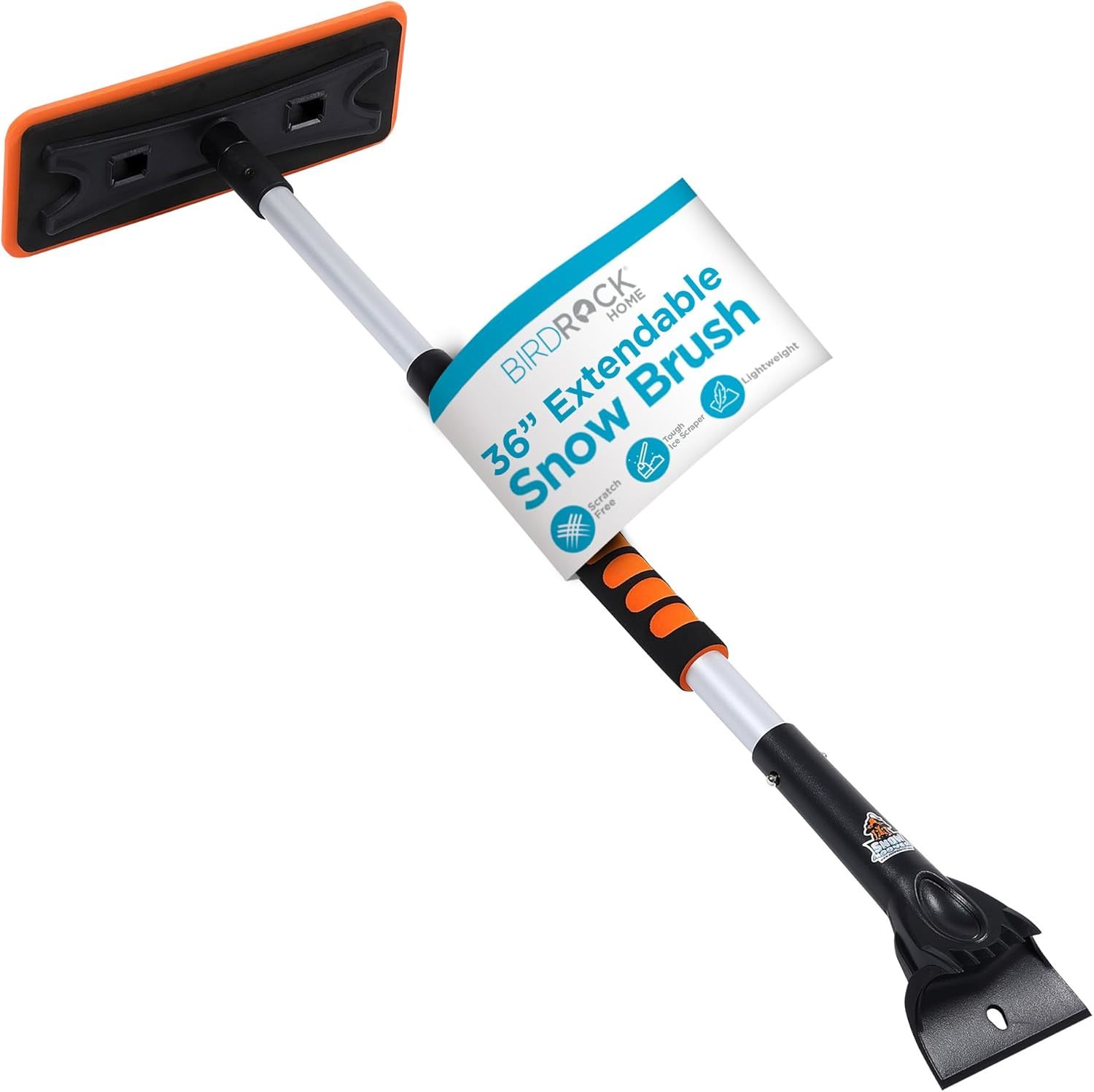 BIRDROCK HOME 36 Extendable Snow Pusher Brush  Detachable Ice Scraper fo... - $47.00