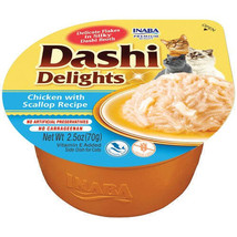 Inaba Dashi Delights Chicken &amp; Scallop Broth Cat Food Topper - £2.29 GBP+
