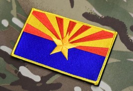 Large 3&quot;x5&quot; Arizona State Flag Embroider Patch Grand Canyon State AZ Ditat Deus - £9.00 GBP