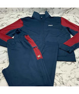 Men’s Fila Navy | Burgundy Fashion Tracksuit NWT - $198.00