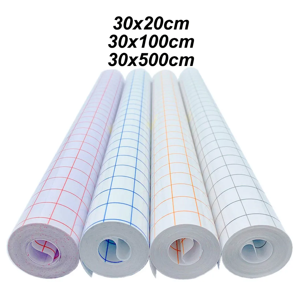 Sporting 20/100/500cm Roll Clear Vinyl Application Tape Alignment Grid Transfer  - £23.90 GBP