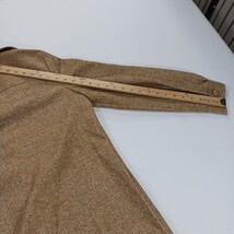 Vtg Ned J Atlanta Blouse Women's Brown Closed Front Pockets Button Up Chest 39" image 7