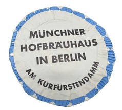 Vintage Hofbrauhaus Munchen Berlin Beer Coaster 5&quot; Paper Blue White Roun... - $10.00