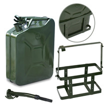 5 Gal 20L Jerry Can Gasoline Can Emergency Backup Caddy Tank W/Holder - £70.33 GBP