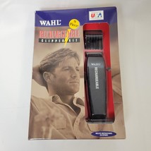 Wahl 9 Piece Rechargeable Clipper Kit NOB Vintage Black Hair Trimmer No. 98438 - £23.21 GBP