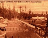 Zoological Gardens Point Defiance Park Tacoma  WA Sepia 1910s UNP Postca... - $9.85