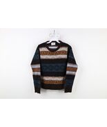 Vtg 70s Streetwear Boys Medium Rainbow Fair Isle Knit Crewneck Sweater A... - $899.87 MXN