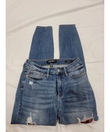 Judy Blue Jeans Womens 3/26 Skinny Fit Mid Rise Blue Denim Distressed  2... - $29.87 CAD