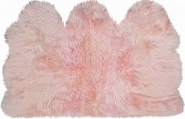 3 X 5 Pink Natural Sheepskin Area Rug - $260.49
