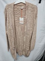 Knox Rose Women's Size Medium Taupe Open Front Cardigan New With Tags image 3