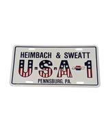Vintage USA 1 Chevrolet Tag Heimbach &amp; Sweatt Dealer NOS Embossed Licens... - $558.09 MXN