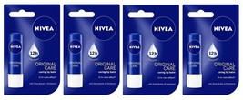 Nivea Lip Balm, Original Care, 4.8 g (pack of 4) free shipping world - £27.00 GBP