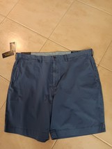 POLO RALPH LAUREN MEN&#39;S BLUE STRETCH STRAIGHT FIT FLAT FRONT SHORTS 42 $... - €34,11 EUR