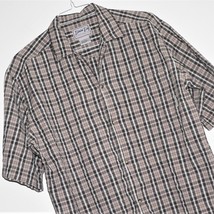 Men&#39;s Seersucker Shirt Sz L / Large ~ Black, Gray, Tan ~ Short Sleeve Bimini Bay - £11.86 GBP