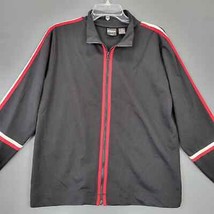 Erika Sport Women Jacket Size S Black Stripe Sporty Full Zip Classic Lon... - £10.62 GBP