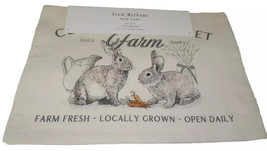 NEW Set 4 BUNNY FARM PLACEMATS 13&quot; X 19&quot; ISAAC MIZRAHI Cotton EASTER Decor - $19.79