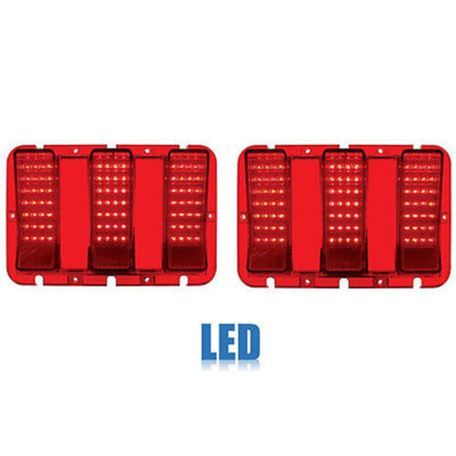 Primary image for 67 68 Ford Mustang Rear Red LED Tail Turn Signal Brake Light Lamp Lenses Pair