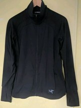 Arc&#39;teryx Womens Large Black Full Zip Thumbholes Yoga Gym Outdoor Jacket KK - $35.31