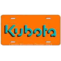 Kubota Inspired Art on Orange FLAT Aluminum Novelty Auto License Tag Plate - £14.14 GBP