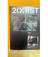 NEW Mens SMALL 2(x)ist SLIQ Trunk Briefs Poly Blend 28-30 Black w/Golden... - $298.35 MXN