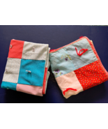 Patchwork lap blankets for recycled upcycled vintage fabric small throw ... - $375.38 MXN