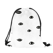 Elegent Print Drawstring Bag for Women Men GYM  Yoga Bag Zebra Tiger Stripe Cute - £13.15 GBP