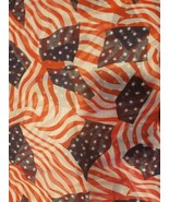 American Flag Theme Scarf ~ 61&quot; x 20&quot; ~ Polyester ~ Red ~ White ~ Blue  - $42.10 CAD