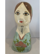 Vintage folk art from Mexico paper papier mache bust head signed. - €137,44 EUR