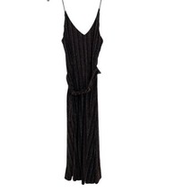 Yumi Kim Sparkly Stripe Midi Dress Belted New Small - £60.95 GBP