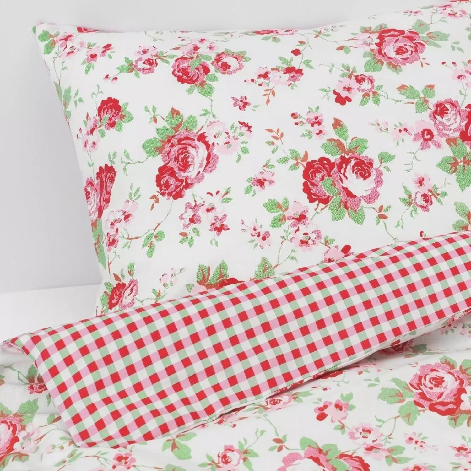 IKEA ROSALI Rose Floral Check Cath Kidston Twin Duvet Cover Set(s) - $43.00