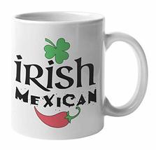 Irish Mexican With Shamrock &amp; Hot Pepper Ceramic Coffee &amp; Tea Mug, Room Decor, S - £15.78 GBP+