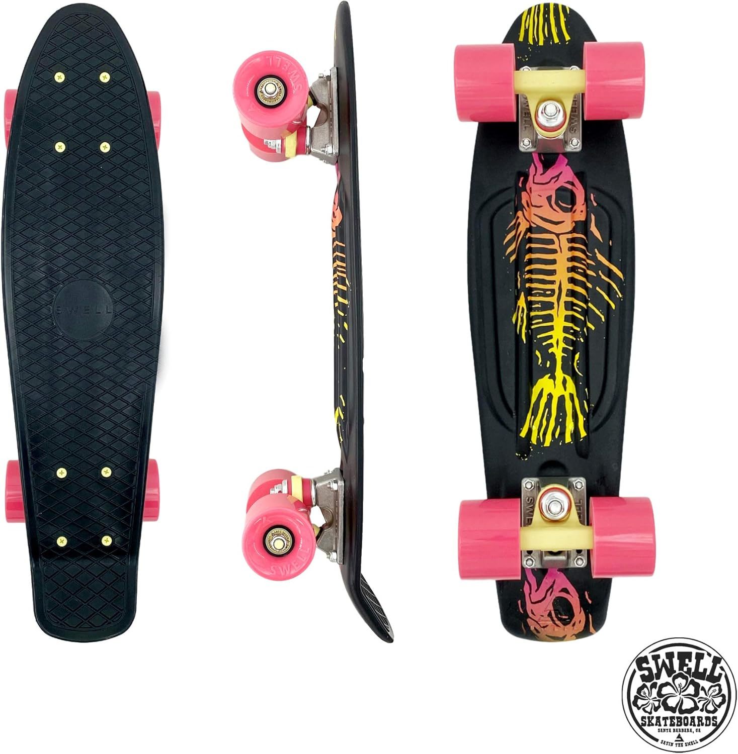 22 Inch And 28 Inch Plastic Retro Mini Cruiser Complete Skateboard For - $46.99